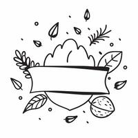 Festive border frame with acorns and fall leaves with copy space concept as A border frame featuring acorns and fall leaves symbolizing the natural beauty of Thanksgiving with ple Cleans vector