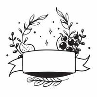 Festive border frame with cranberries and garlands with copy space concept as A border frame featuring cranberries and garlands adding a festive touch to Thanksgiving decorations Cleans vector
