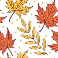 Fall leaves seamless pattern with colorful leaf bursts and vibrant hues for a dynamic autumn look concept as Vibrant autumn leaves pattern with colorful leaf bursts and dynamic hue Cleans vector