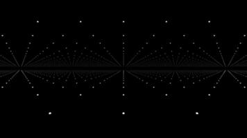 minimalista rede com pontos dentro ciberespaço dentro paralaxe movimento com infinito ciclo movimento video
