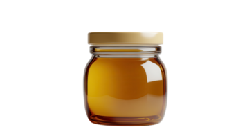 Small Glass Jar Filled with Fresh Honey Perfect for Culinary Uses and Natural Remedies. png