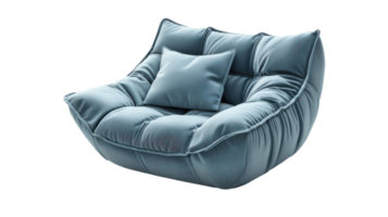 Cozy and Comfortable Soft Armchair with Plush Cushions Perfect for Relaxation in Living Rooms or Reading Nooks for a Serene Atmosphere. png