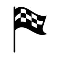 A black and white checkered flag on a white background vector