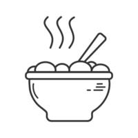 Simple icon Bowl of dumplings vector