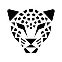 Geometric Leopard Head Logo Design vector