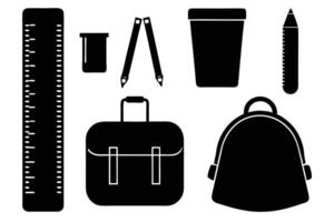 Set of Creative Stationery Icons vector