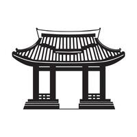 Korean Style House Image Art, Icons, and Graphics vector