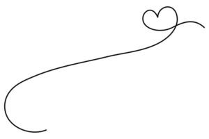 Continuous one line drawing Heart single line outline illustration vector