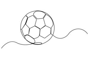 Continuous football outline illustration vector