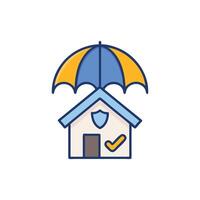 Creative Homeowners Insurance Icon for Designers vector