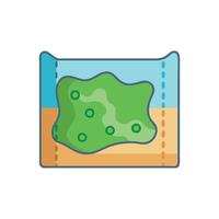 Advanced Land Plot Map Icon Design vector