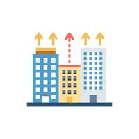 Urban Expansion Icon for Growth Planning vector