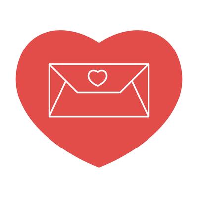 Love mail symbol element valentine's day
