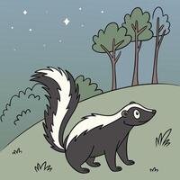 The illustration of skunk animal vector