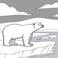 The illustration of polar bear animal vector