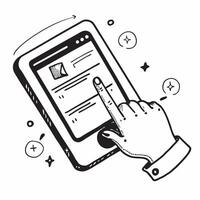Human Finger Swiping on Investment App concept as A human finger swiping on an investment app displayed on a smartphone screen with space for additional content in Photo Stock Con Cleans vector
