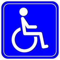 Accesible icon sign for wheelchair user vector