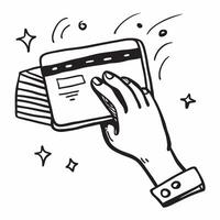 Human Hand with Digital Payment Icon concept as Hand presenting a digital payment icon with ample copy space in Photo Stock Concept Cleans vector