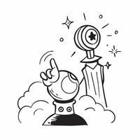 High Commander with Globe and Scepter concept as An image of a high commander with a globe and scepter set against a dreamy background offering ample space for text or graphics sym Cleans vector
