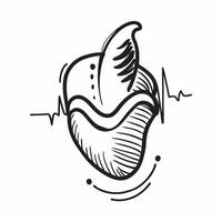 Heartbeat icon with copy space on a gray background concept as A image of a heartbeat icon with ample copy space on a gray background perfect for heart health and medical th Cleans Set 2 vector