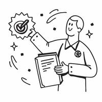 Health and Safety Consultant with ISO Badge and Compliance Report concept as A health and safety consultant holding an ISO badge and a compliance report set against a dreamy backgr Cleans vector