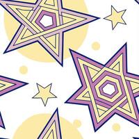 Hanukkah stars seamless pattern with multicolored designs for a vibrant energetic holiday atmosphere concept as Vibrant Hanukkah stars pattern with multicolored designs for a fun a Cleans vector