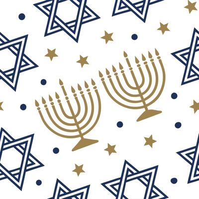 Hanukkah stars seamless pattern with rich blue gold and silver tones for a traditional and elegant design concept as Traditional Hanukkah stars pattern with blue gold and silver to Cleans