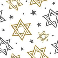 Hanukkah stars seamless pattern with bold gold and silver elements for a glamorous festive design concept as Glamorous Hanukkah stars pattern with bold gold and silver elements for Cleans Set 2 vector