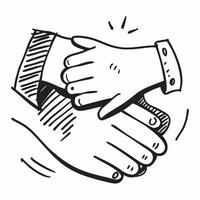 Handshake icon with copy space on a blue background concept as A image of a handshake icon with generous copy space on a blue background ideal for business deals and partner Cleans Set 2 vector