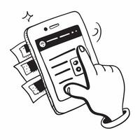 Hand Using Security Code on Phone concept as A hand entering a security code on a smartphone screen set against a plain background with room for additional content in Photo Stock Cleans vector