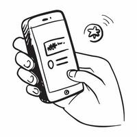 Hand Holding Mobile with Authentication Code concept as A hand holding a smartphone displaying an authentication code screen set against a Cleans background to provide ample copy sp Cleans vector