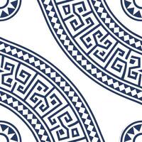 Greek Meander seamless tile pattern with blue and white tones and traditional patterns for coastal decor concept as Blue and white Greek meander patterns arranged seamlessly for co Cleans vector