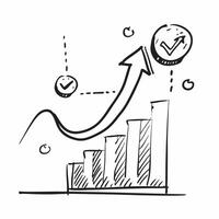 Graph icon with copy space on a minimalist background concept as A image of a graph icon with generous copy space on a minimalist background ideal for business growth and pe Cleans Set 2 vector