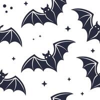 Gothic bats seamless tile pattern with dark silhouettes and moonlit backgrounds for eerie home decor concept as Dark bat silhouettes and moonlit backgrounds arranged seamlessly for Cleans vector