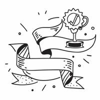 Gold Star with Medal and Trophy concept as A gold star with a medal and a trophy set against a whimsical background offering ample space for text or graphics symbolizing honor and Cleans Set 2 vector
