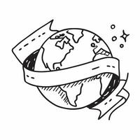 Globe icon with copy space on a blue background concept as A image of a globe icon with ample copy space on a blue background perfect for travel and worldwide themed visuals Cleans Set 2 vector