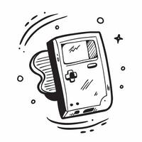 Game Boy with Obsolete Certificate and Retro Game Cartridge concept as A Game Boy with an obsolete certificate and retro game cartridge set against a whimsical background offering Cleans vector