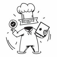 Food Safety Inspector with Certificate and ISO Badge concept as A food safety inspector holding a certificate and an ISO badge set against a whimsical background offering ample spa Cleans Set 2 vector