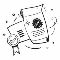 Food Safety Certification with Certificate and Seal concept as A food safety certification with a certificate and a seal set against a whimsical background offering ample space for Cleans vector