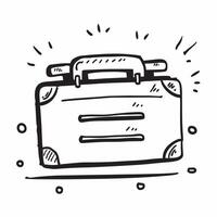 Flat design as Suitcase icon with copy space on a blue background concept as A image of a suitcase icon with ample copy space on a blue background perfect for travel and vac Cleans Set 3 vector