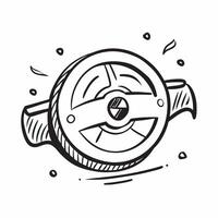 Flat design as Steering wheel icon with copy space on a white background concept as A image of a steering wheel icon with generous copy space on a white background ideal for Cleans Set 2 vector