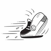 Flat design as Running shoe icon with copy space on a green background concept as A image of a running shoe icon with ample copy space on a green background perfect for fitn Cleans vector