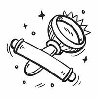 Flat design as Rattle icon with copy space on a blue background concept as A image of a rattle icon with ample copy space on a blue background perfect for baby toys and play Cleans vector