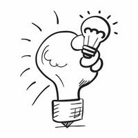 Flat design as Lightbulb icon with copy space on a gray background concept as A image of a lightbulb icon with generous copy space on a gray background ideal for showcasing Cleans vector