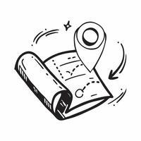 Flat design as Map icon with copy space on a white background concept as A image of a map icon with ample copy space on a white background perfect for navigation and travel Cleans Set 2 vector