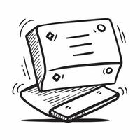 Flat design as Laptop icon with copy space on a tech themed background concept as A image of a laptop icon with generous copy space on a tech themed background ideal for tec Cleans vector