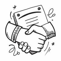 Flat design as Handshake icon with copy space on a blue background concept as A image of a handshake icon with generous copy space on a blue background ideal for business de Cleans Set 2 vector