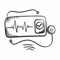 Flat design as Heartbeat icon with copy space on a white background concept as A image of a heartbeat icon with generous copy space on a white background perfect for heart h Cleans vector