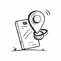Flat design as GPS icon with copy space on a white background concept as A image of a GPS icon with ample copy space on a white background perfect for navigation and driver Cleans vector