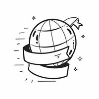 Flat design as Globe icon with copy space on a tech themed background concept as A image of a globe icon with generous copy space on a tech themed background ideal for globa Cleans Set 2 vector